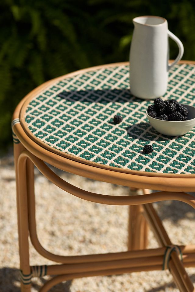 Coastal Indoor/Outdoor Rattan Bistro Table #1