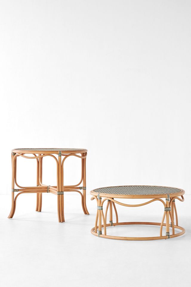 Coastal Indoor/Outdoor Rattan Bistro Table #6