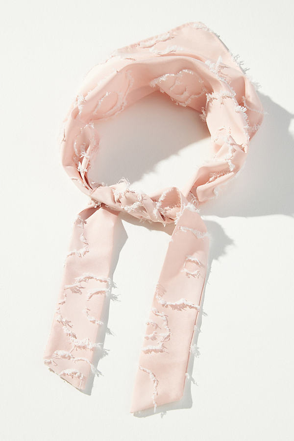 By Anthropologie Frilled Floral Hair Scarf In Pink