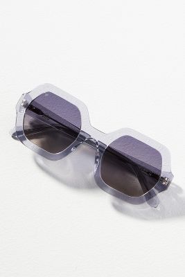 Shop Sito Shades X Anthropologie Foxy Polarized Sunglasses In Blue