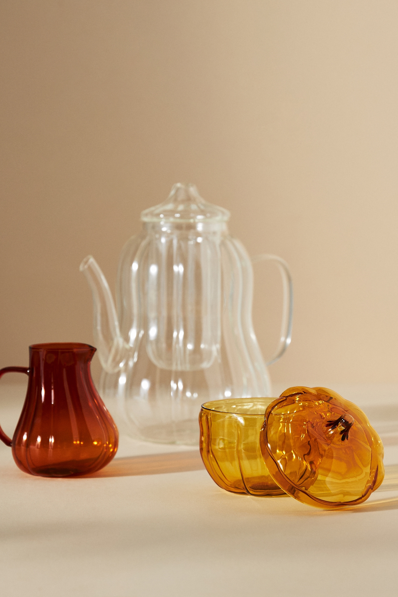 Cindy Glass Pumpkin Sugar Pot