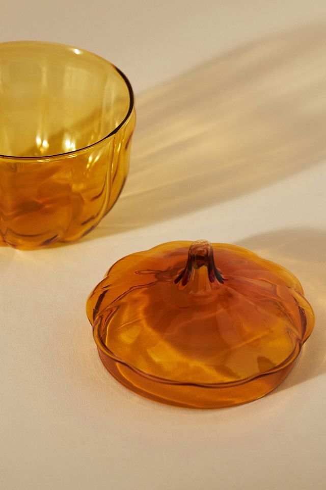 Cindy Glass Pumpkin Sugar Pot #2