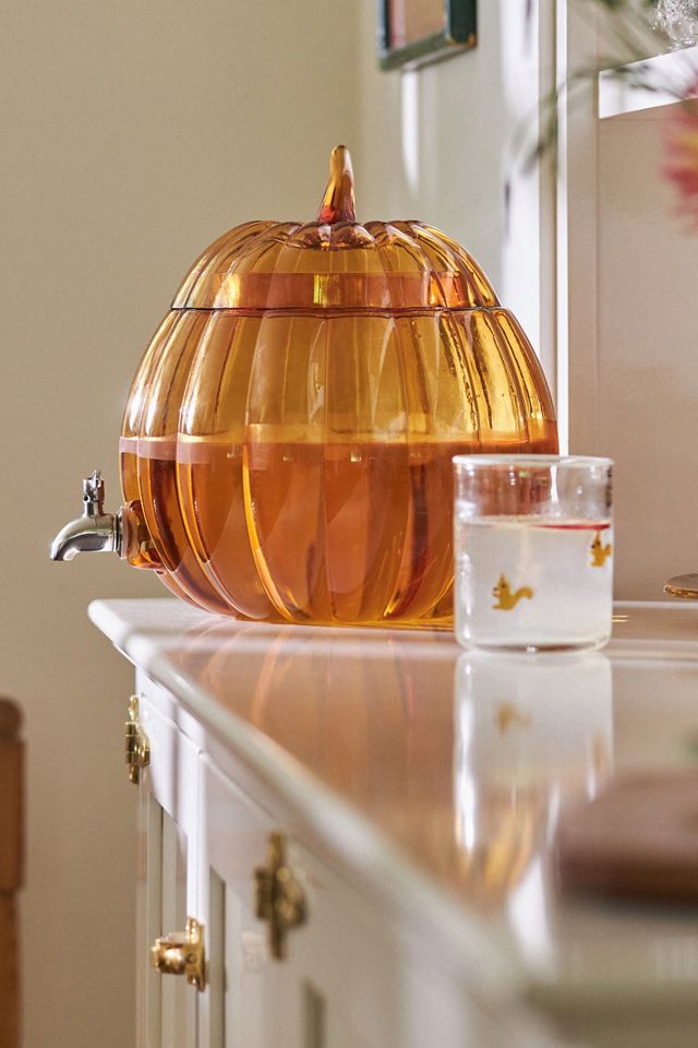 Pumpkin Glass Beverage Dispenser  #2