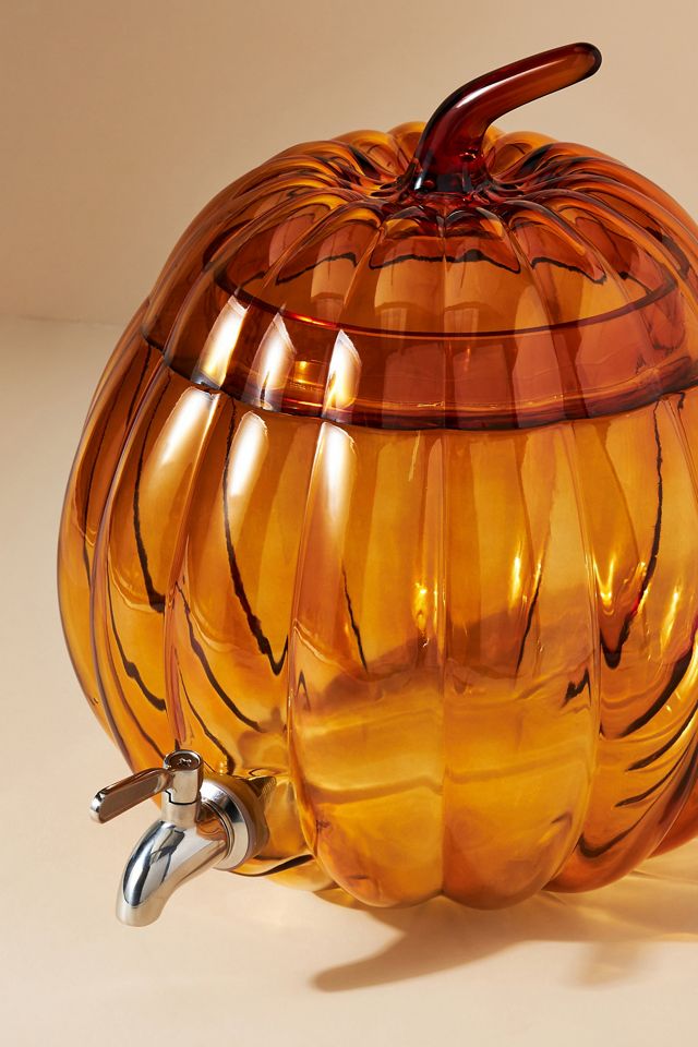 Pumpkin Glass Beverage Dispenser  #1