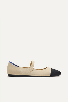 Rothys The Square Mary Jane In White In Beige