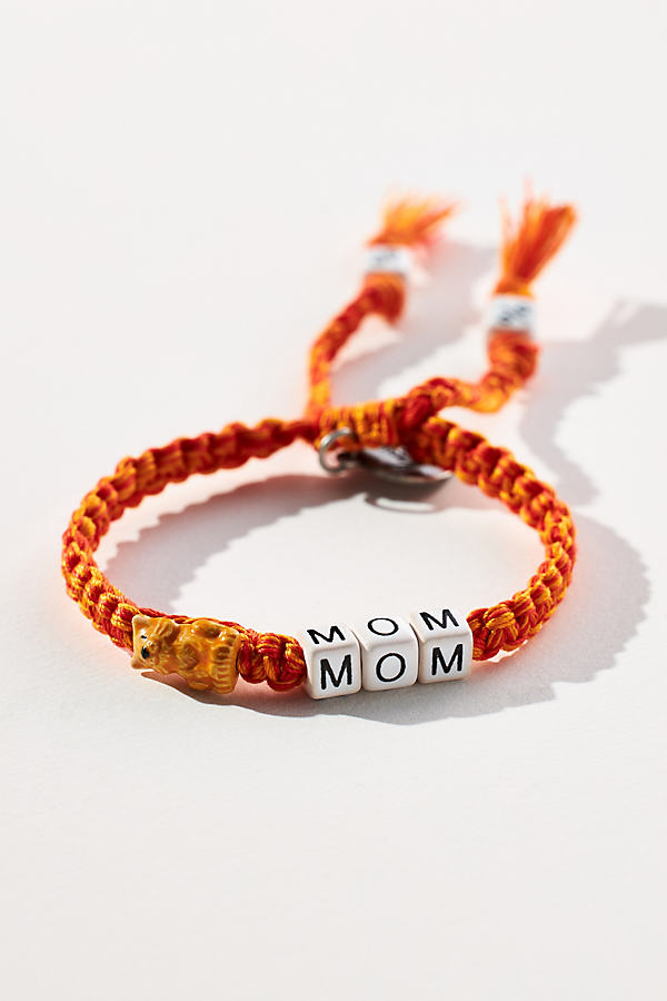 Shop Venessa Arizaga Dog Mom Bracelet In Orange