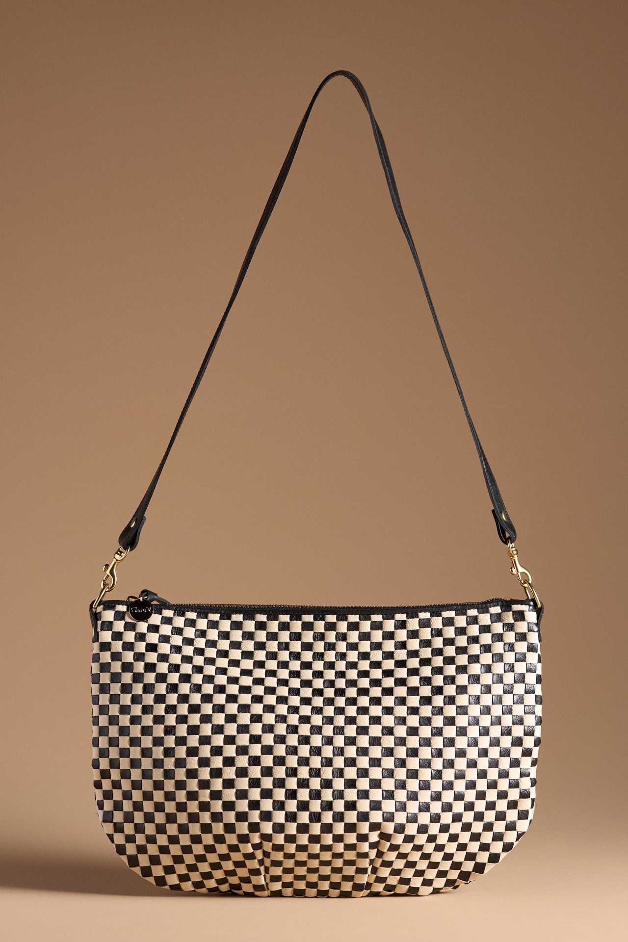 Clare V. Woven Check Moyen Messenger Bag