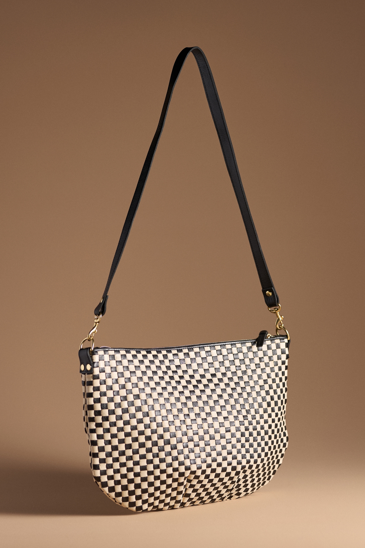 Clare V. Woven Check Moyen Messenger Bag