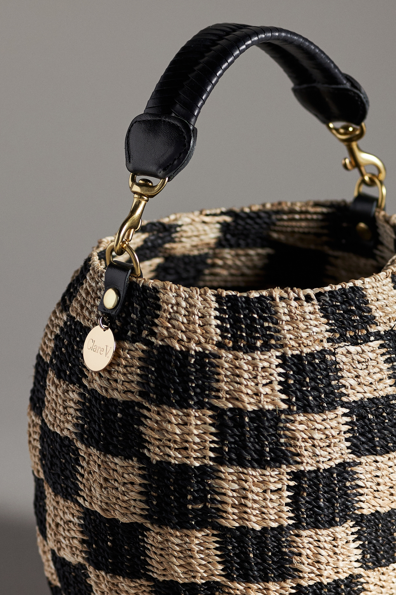 Clare V. Pot De Miel Checkered Bag