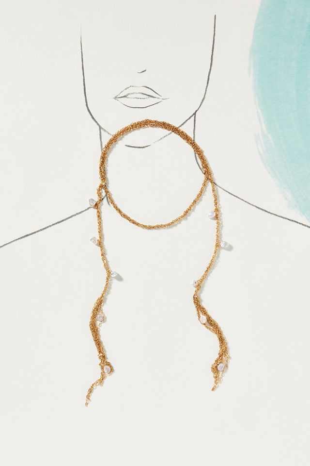 Wrap Fringe Chain Necklace #2