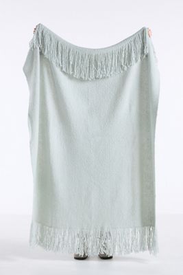 Merino Fringe Throw Blanket