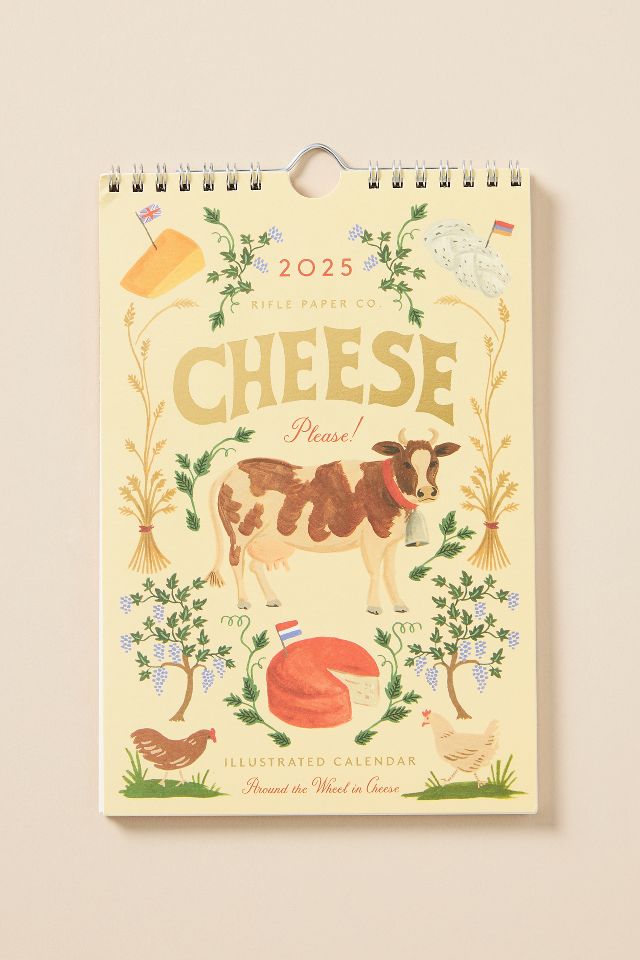 Rifle Paper Co. 2025 Cheese Kitchen Calendar AnthroLiving