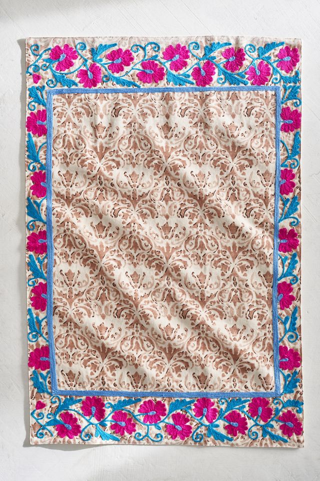 Crewel Stitch Dish Towel #1