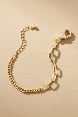 By Anthropologie Mixed Chain Necklace In Gold