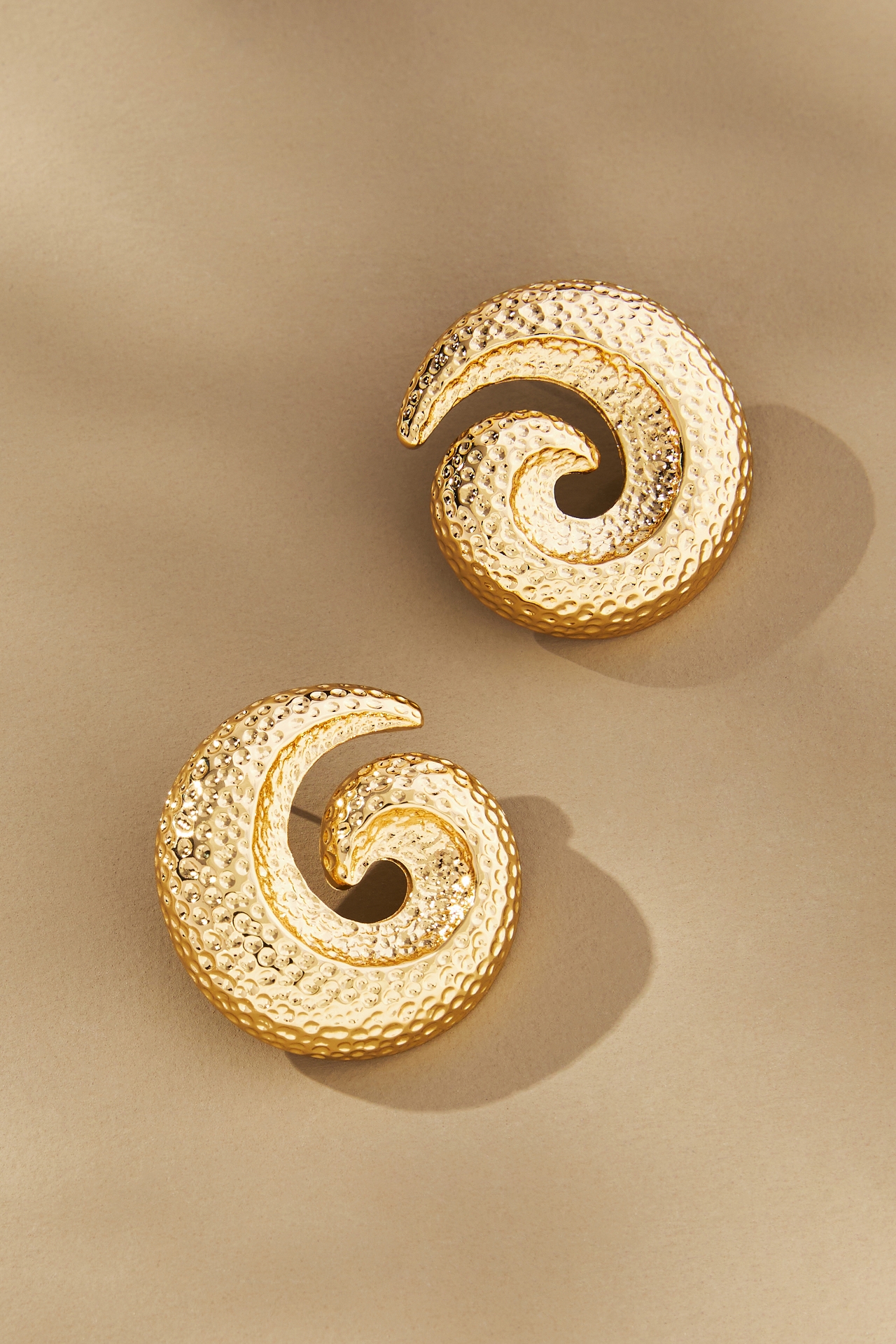 Textured Swirl Post Earrings