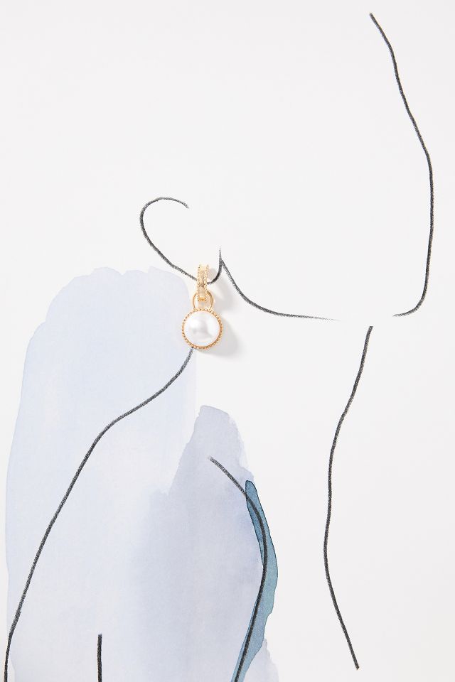 Pearl Latch Drop Earrings | Anthropologie