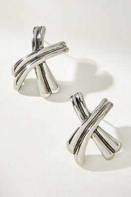 By Anthropologie X Post Earrings In Silver