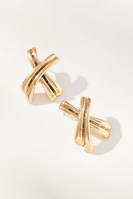 By Anthropologie X Post Earrings In Gold