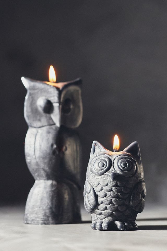 Owl Shaped Wax Candle #1