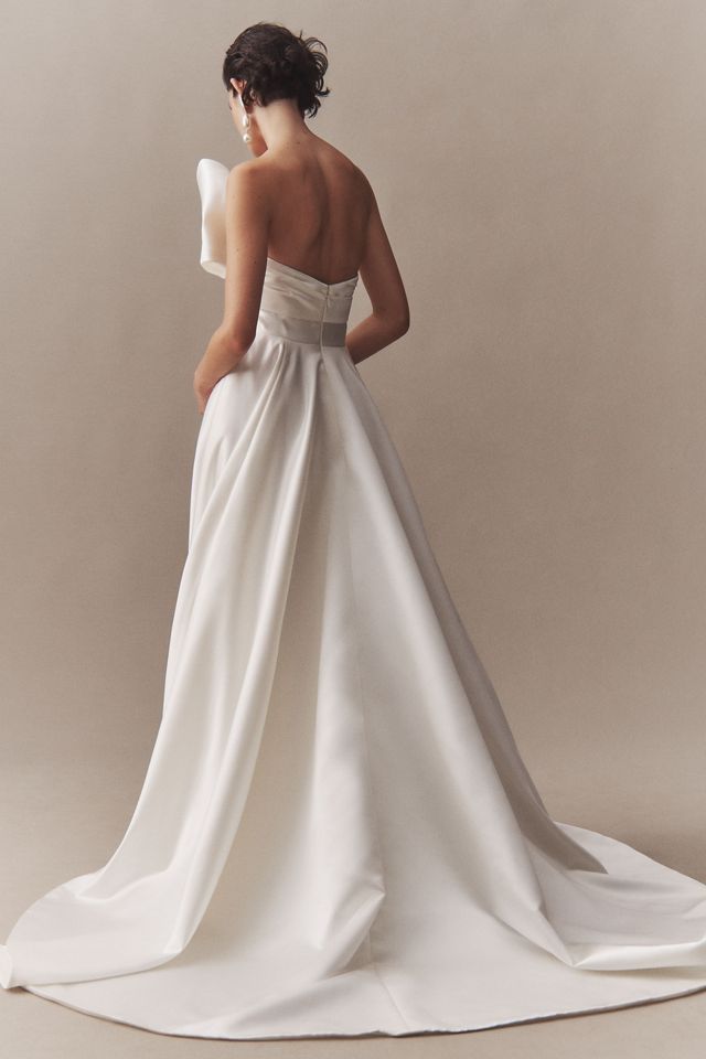 Wtoo by Watters Nanette Asymmetric Bow-Front Wedding Gown #2