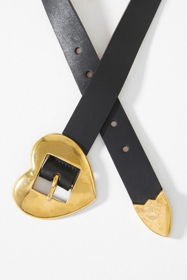 Streets Ahead Brass Hammered Heart Belt #1