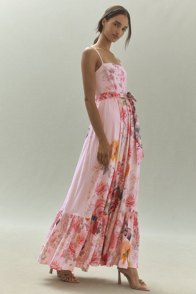 Aubine fluid floral maxi orders dress