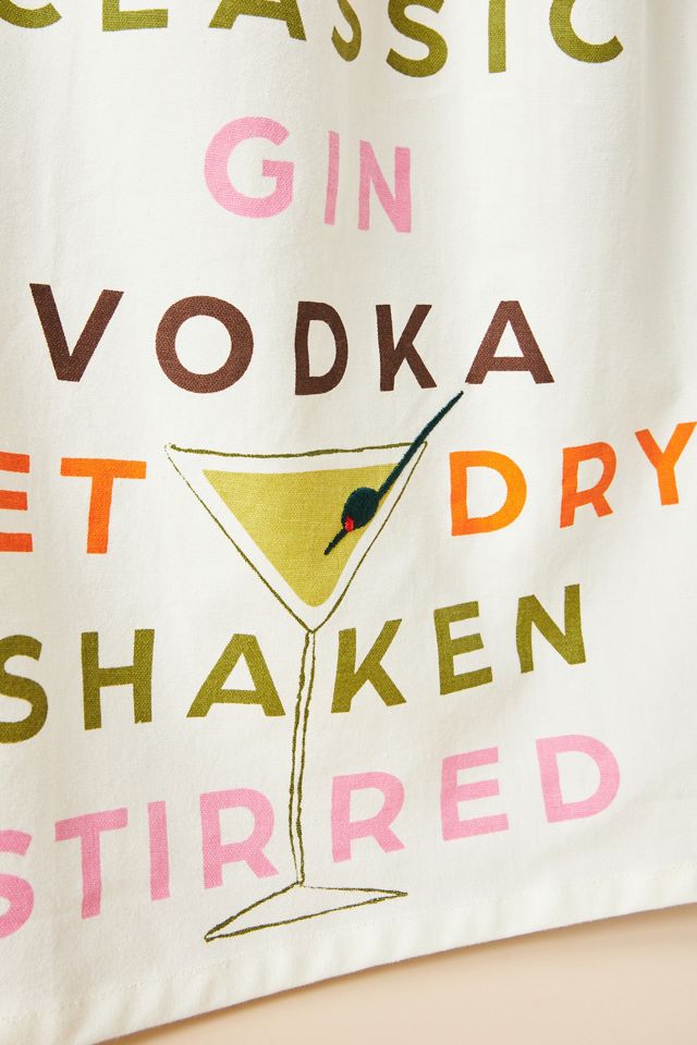 Martini Dish Towel #1