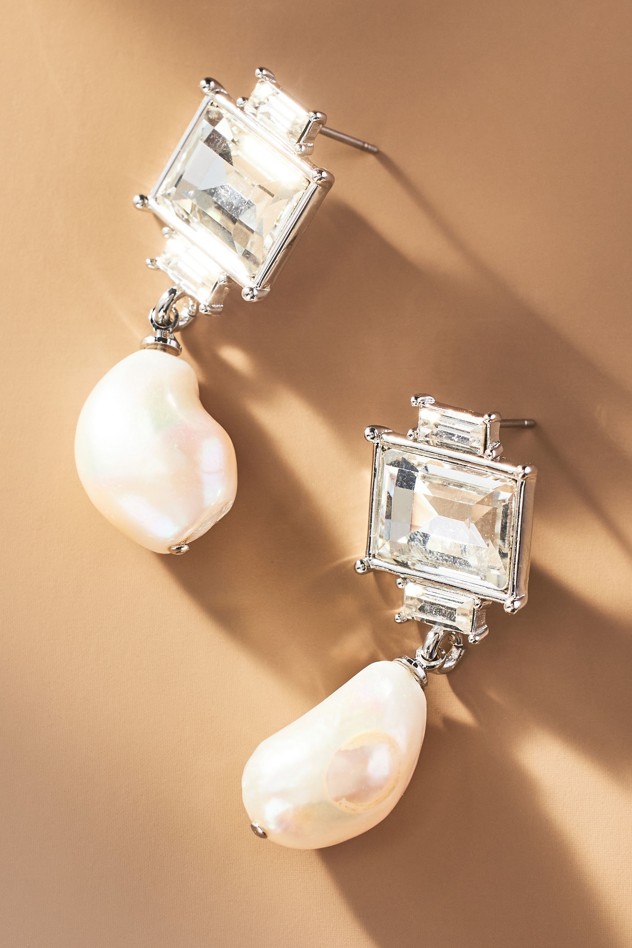 Kenneth Jay Lane Crystal & Pearl Earrings