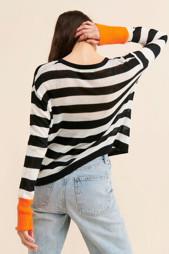 Little Lies Stripe Contrast Sweater #1