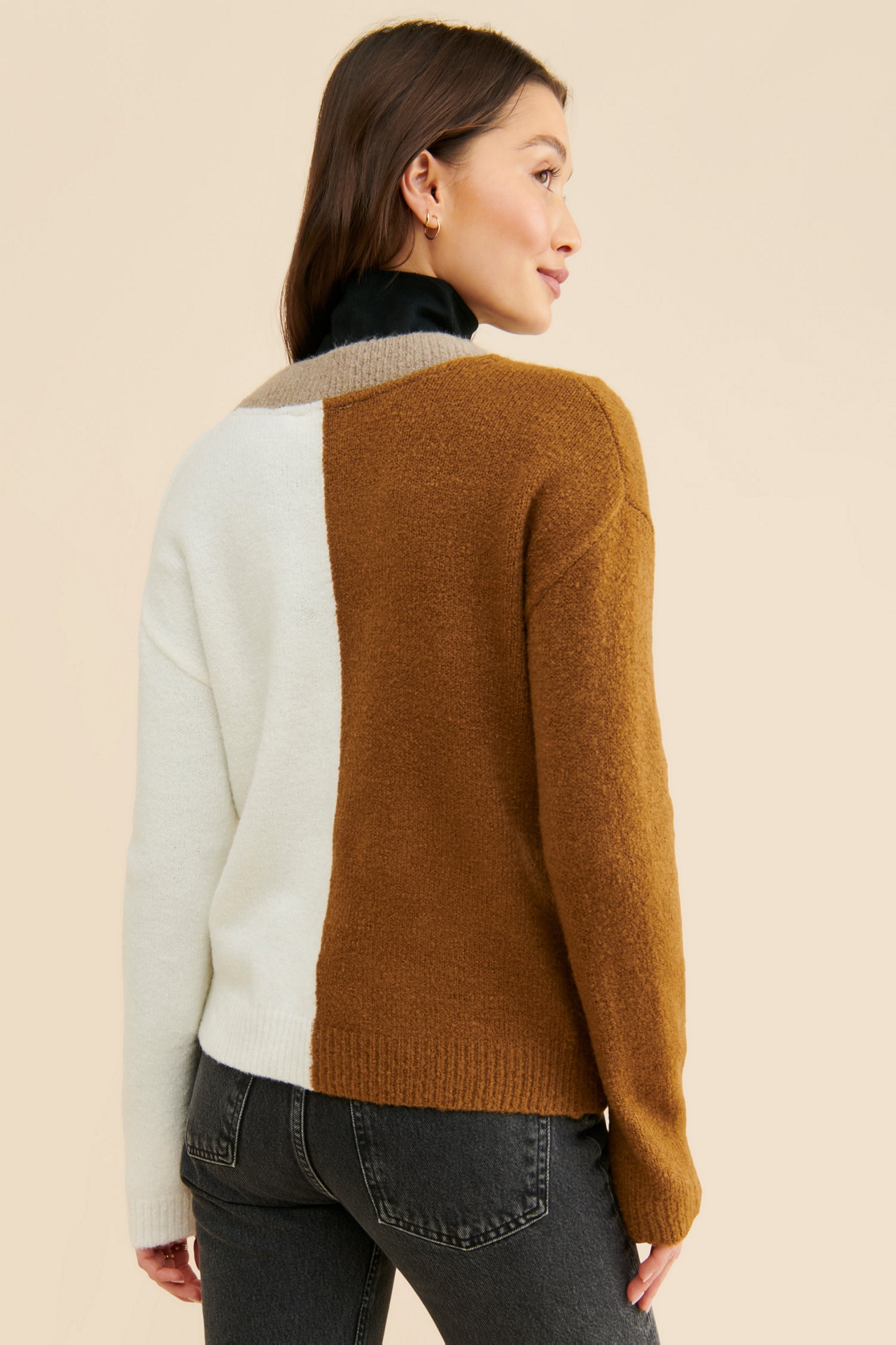 RD Style Colorblock Knit Cardigan
