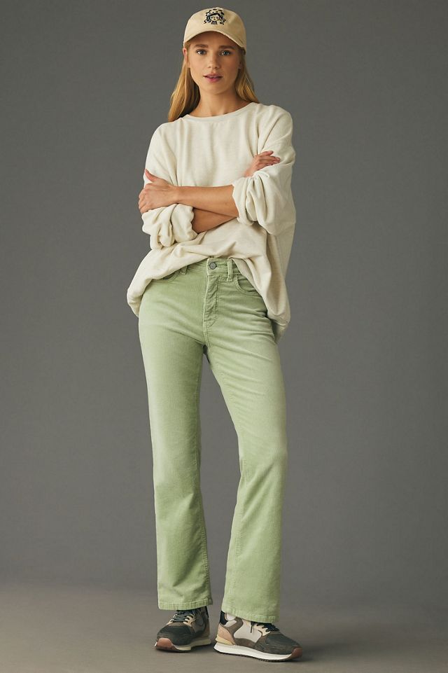 The Yaya Mid-Rise Corduroy Crop Flare Jeans by Pilcro