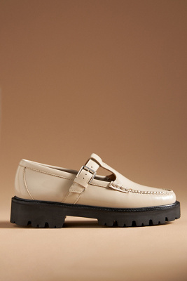 G.h.bass Weejuns Mary Jane Super Lug Loafers In Beige