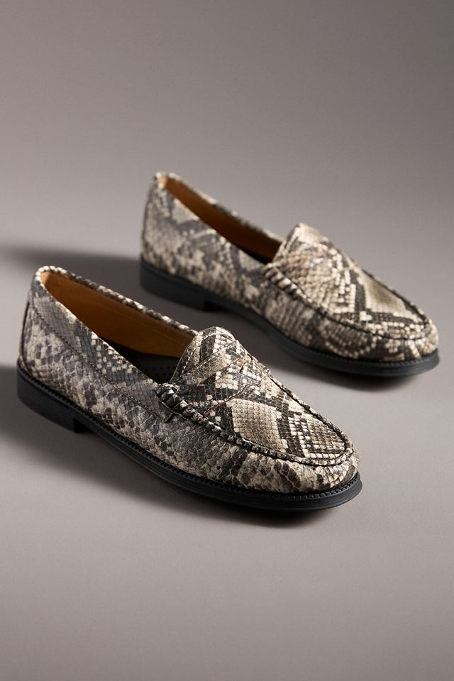 Gh Bass Weejun Snakeskin Loafer Bass Weejuns FS Penny Mens Brown