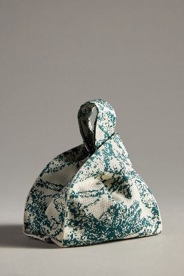 Shop By Anthropologie Mini Botanical Knit Bag In Blue