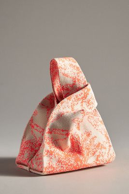 Shop By Anthropologie Mini Botanical Knit Bag In Orange