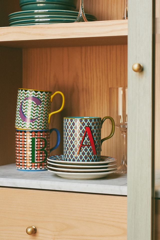 Parker Stoneware Monogram Mug #1
