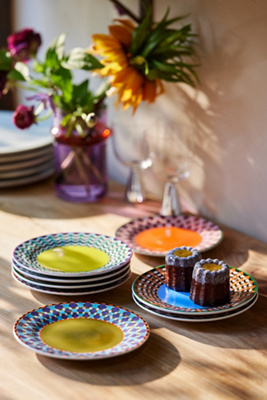 Anthropologie - Parker Stoneware, Set of 4, Canape Plates.
