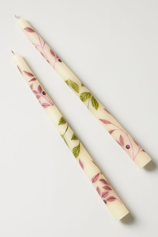Handpainted Harvest Taper Candles, Set of 2 #2