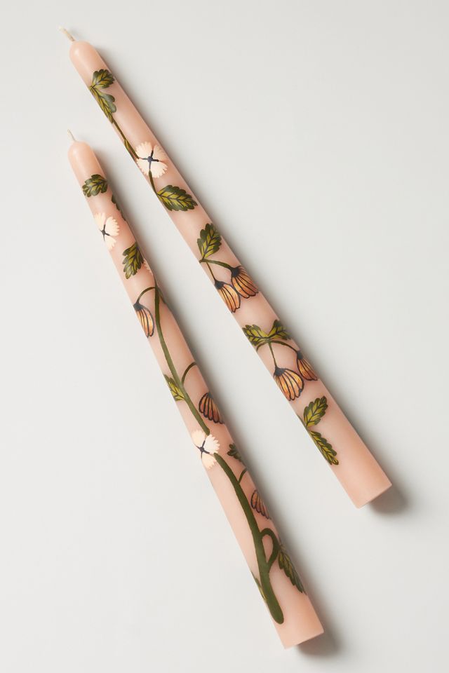Handpainted Harvest Taper Candles, Set of 2 #2