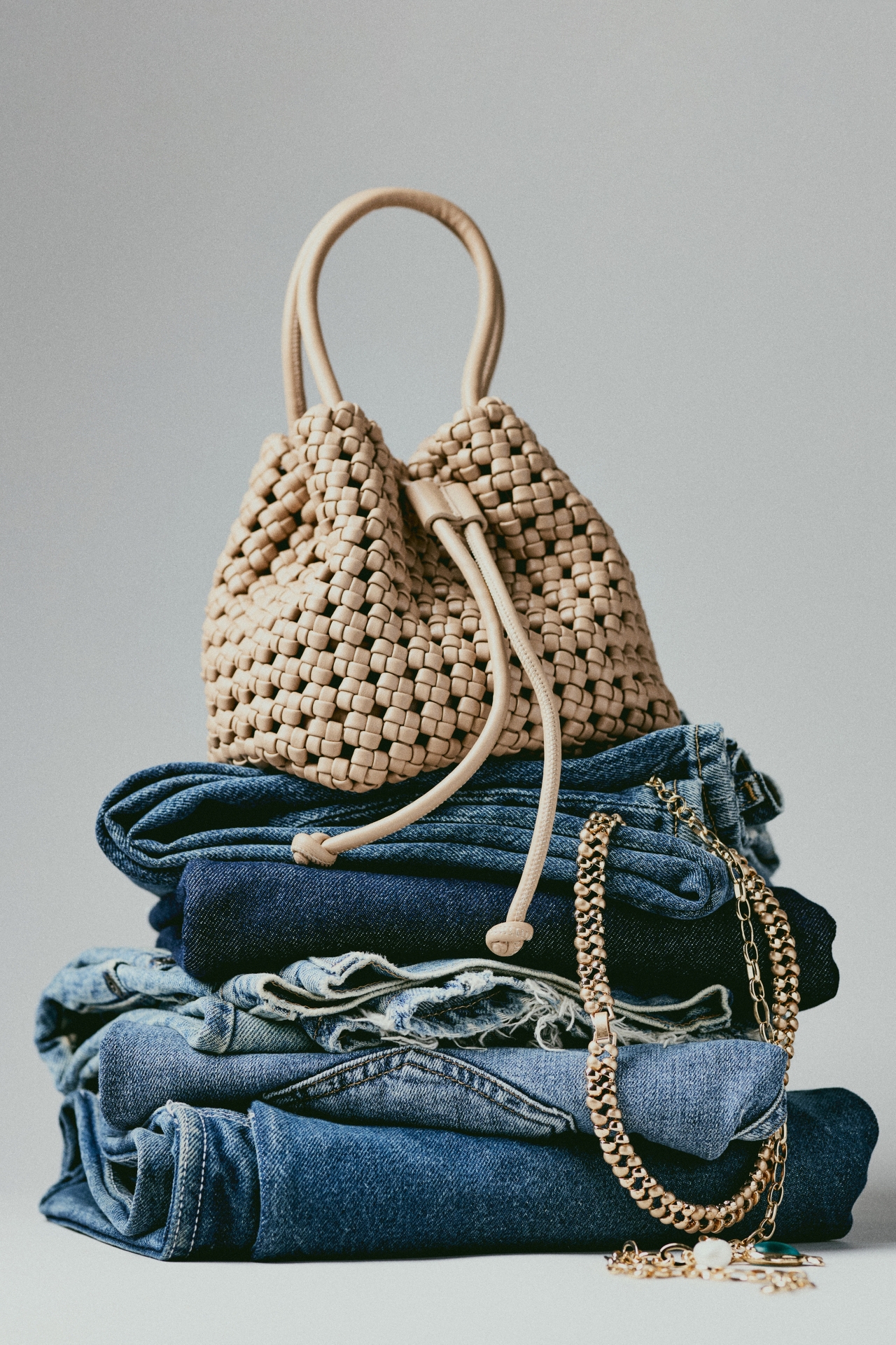 Knotted Mini Bucket Bag