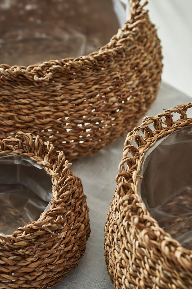 Nested Seagrass Basket Planters, Set of 4 | Terrain