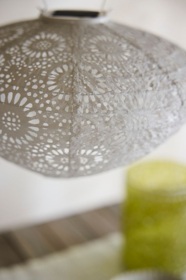 White Lace Solar Lantern #1