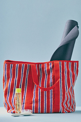 【AAKE】SUMMER STRIPE TERRY BAG (3color!) Striped Terry Summer Tote | Anthropologie