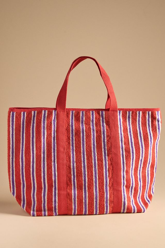 【AAKE】SUMMER STRIPE TERRY BAG (3color!) Striped Terry Summer Tote | Anthropologie