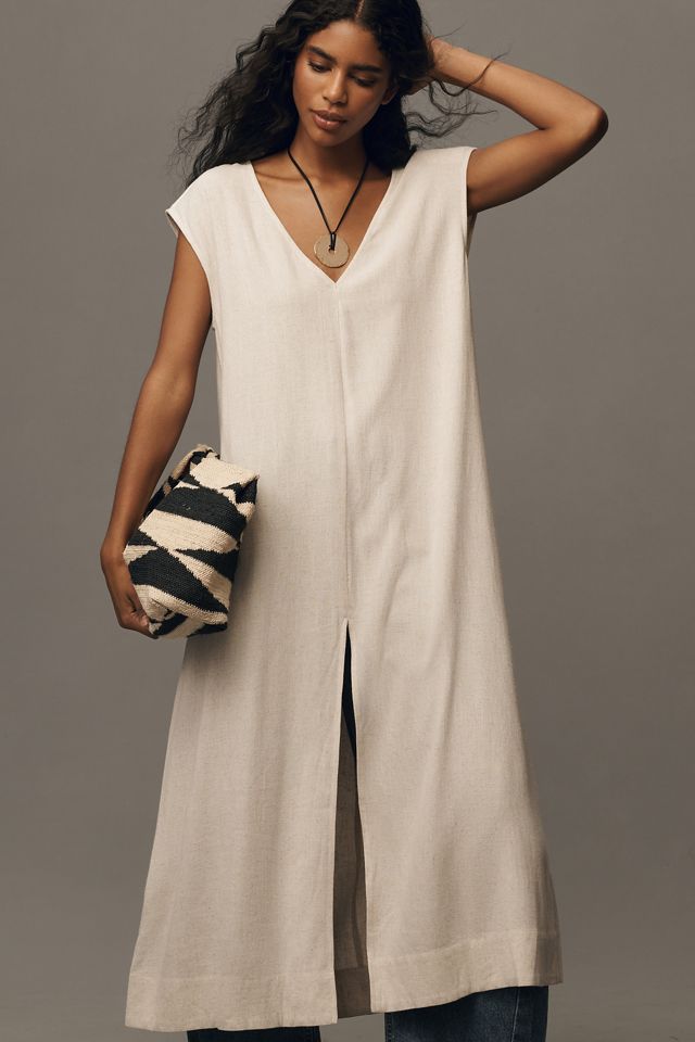 Rel Linen Caftan White