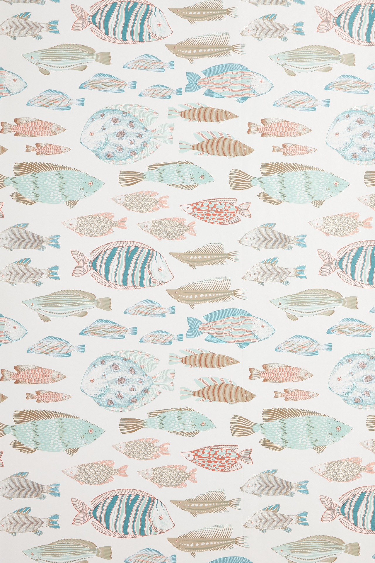 Marine Fish Peel-and-Stick Wallpaper