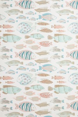 Marine Fish Nautical Peel-and-Stick Wallpaper