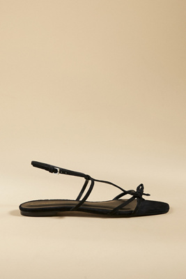 Reformation Maya Flat Sandal In Black