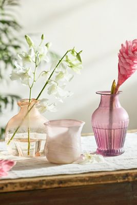 Recycled Glass Bud Vases, Set of 3