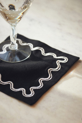 Anthropologie Madeline Cocktail Napkins, Set Of 4